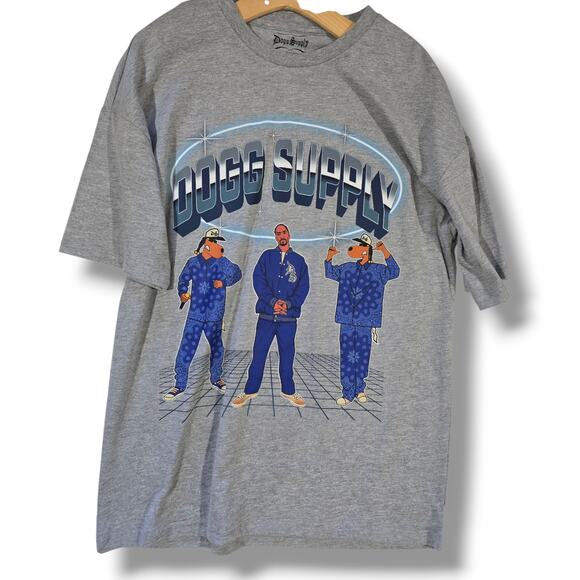 Dogg Supply by Snoop Dogg Men’s Gray Graphic Tee Cotton Blend NWT - Picture 1 of 6